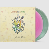 Coke bottle clear & translucent pink vinyl double-LP edition of Welcome To My World by Daniel Johnston on Eternal Yip Eye Music