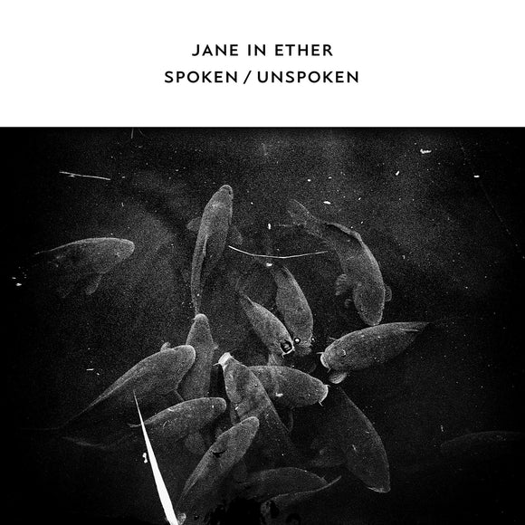 Spoken / Unspoken by Jane In Ether on Confront Recordings (the album artwork features a black and white photograph of a cluster of fish in dark water, taken from above)