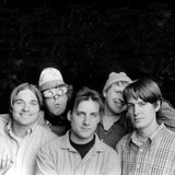 Black and white band photo of Pavement in the early-1990s