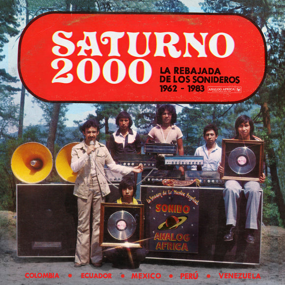 Saturno 2000 compilation on Analog Africa Records (the album artwork features a colour photograph of a Mexican sonideros soundsystem)